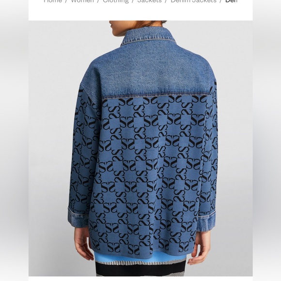 Sandro Augustin Mixed Media Denim Shirt Jacket - Picture 3 of 16